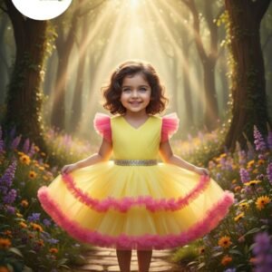 SF-111 - Layered Softnet Party Wear Frock