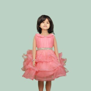 SF-131 - Sparkle Swirl Party Wear Frock